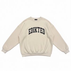Edikted Beige Crewneck Sweater